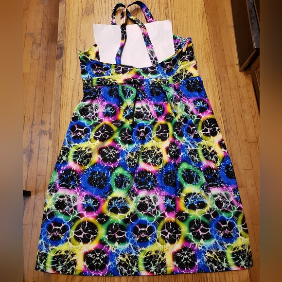 Xsmall mini dress💜MarpleMade Designs cross back Be the Lightening print - Picture 8 of 9